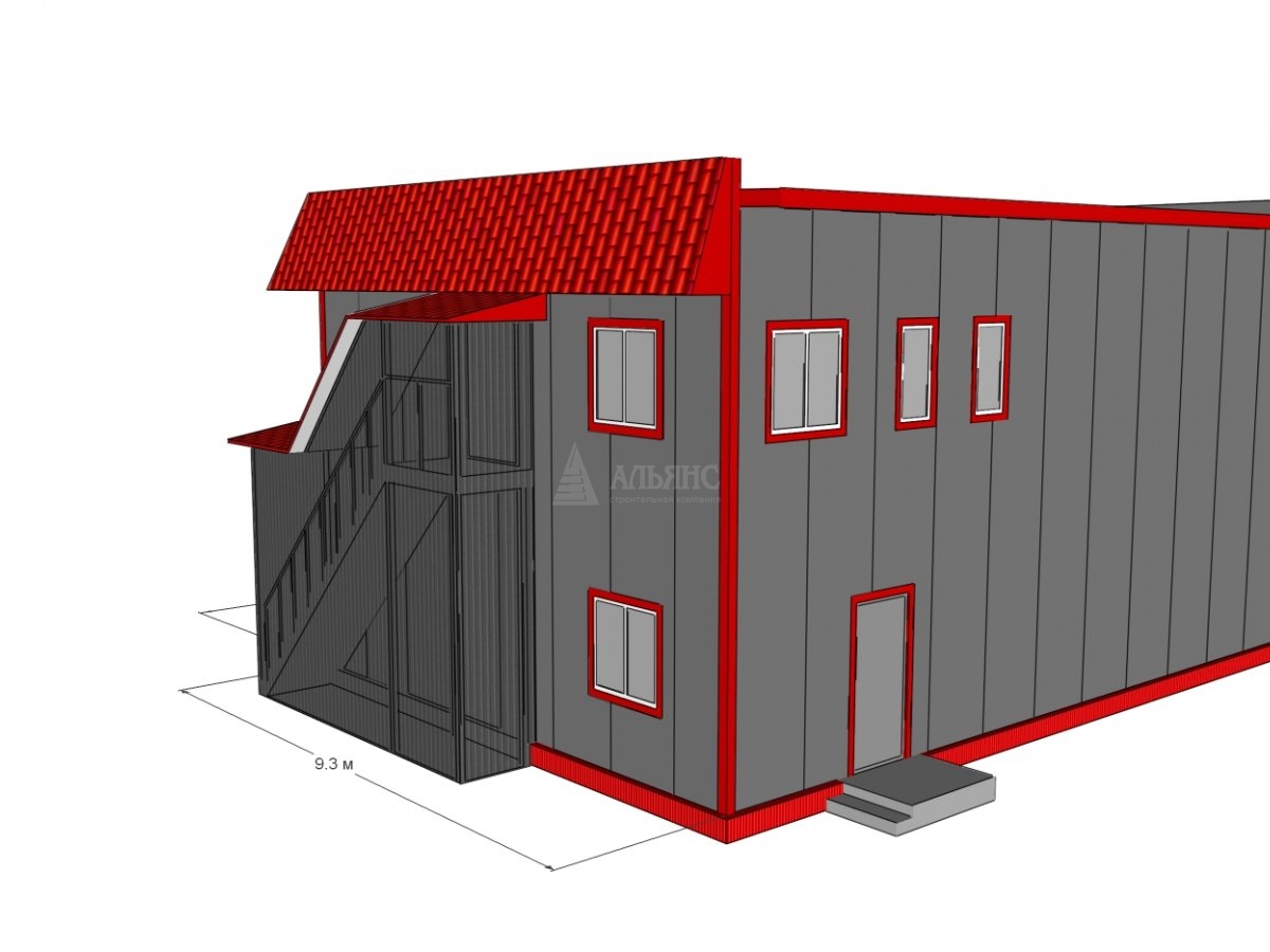 3D визуализация СТО из сэндвич-панелей - фото 9