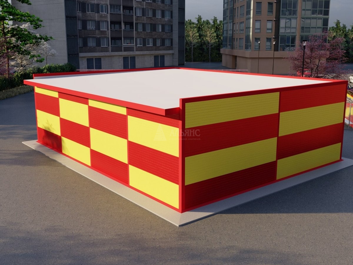 3D визуализация Магазин из сэндвич-панелей - фото 3