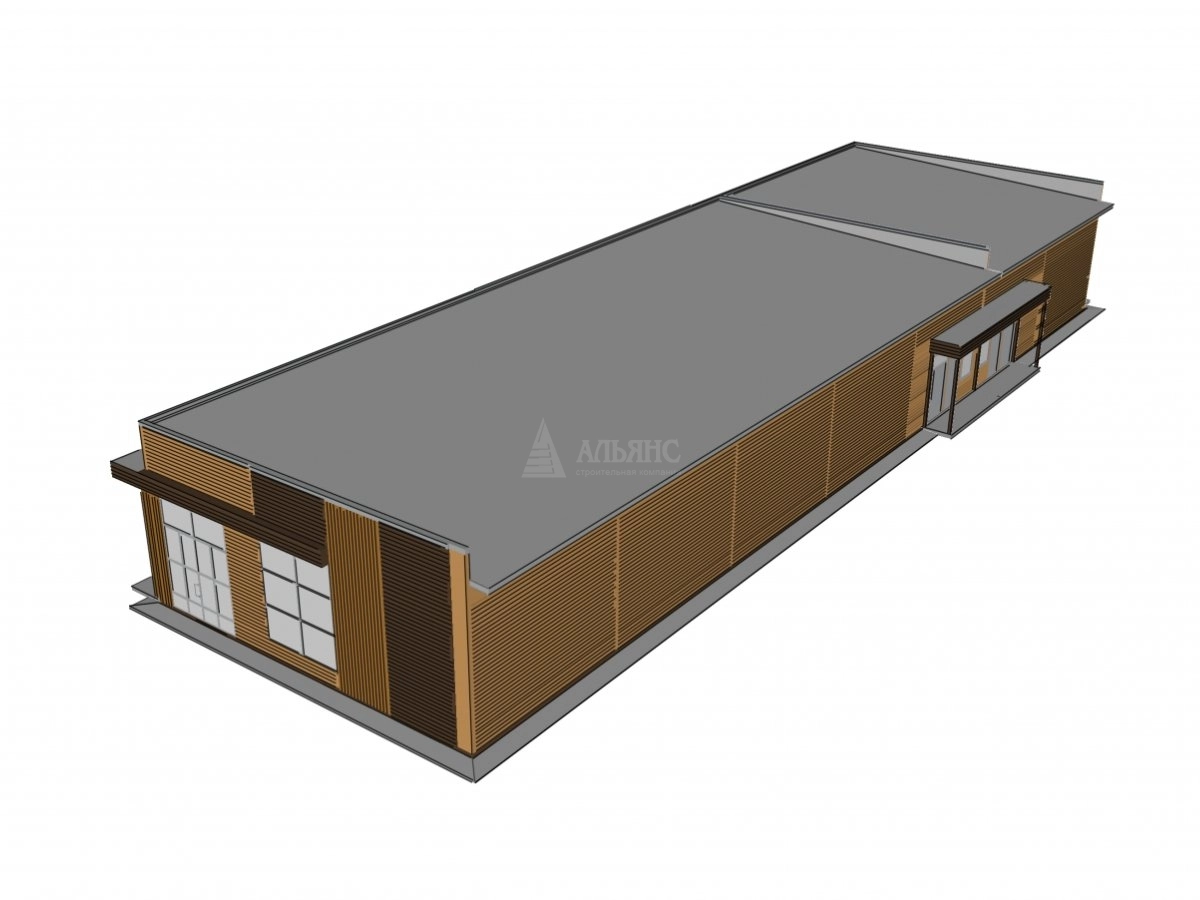 3D визуализация Придорожное кафе из сэндвич-панелей - фото 18