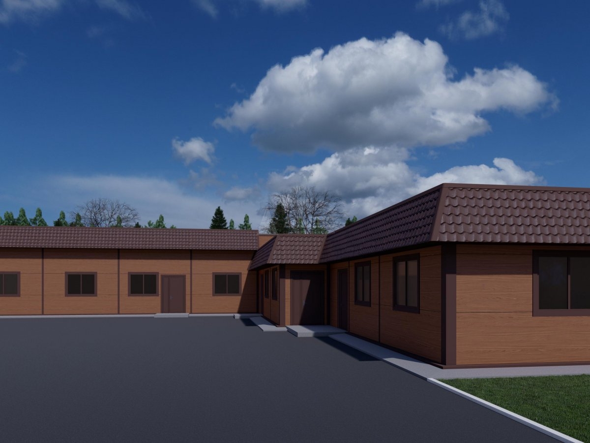 3D визуализация Гараж из сэндвич-панелей - фото 2