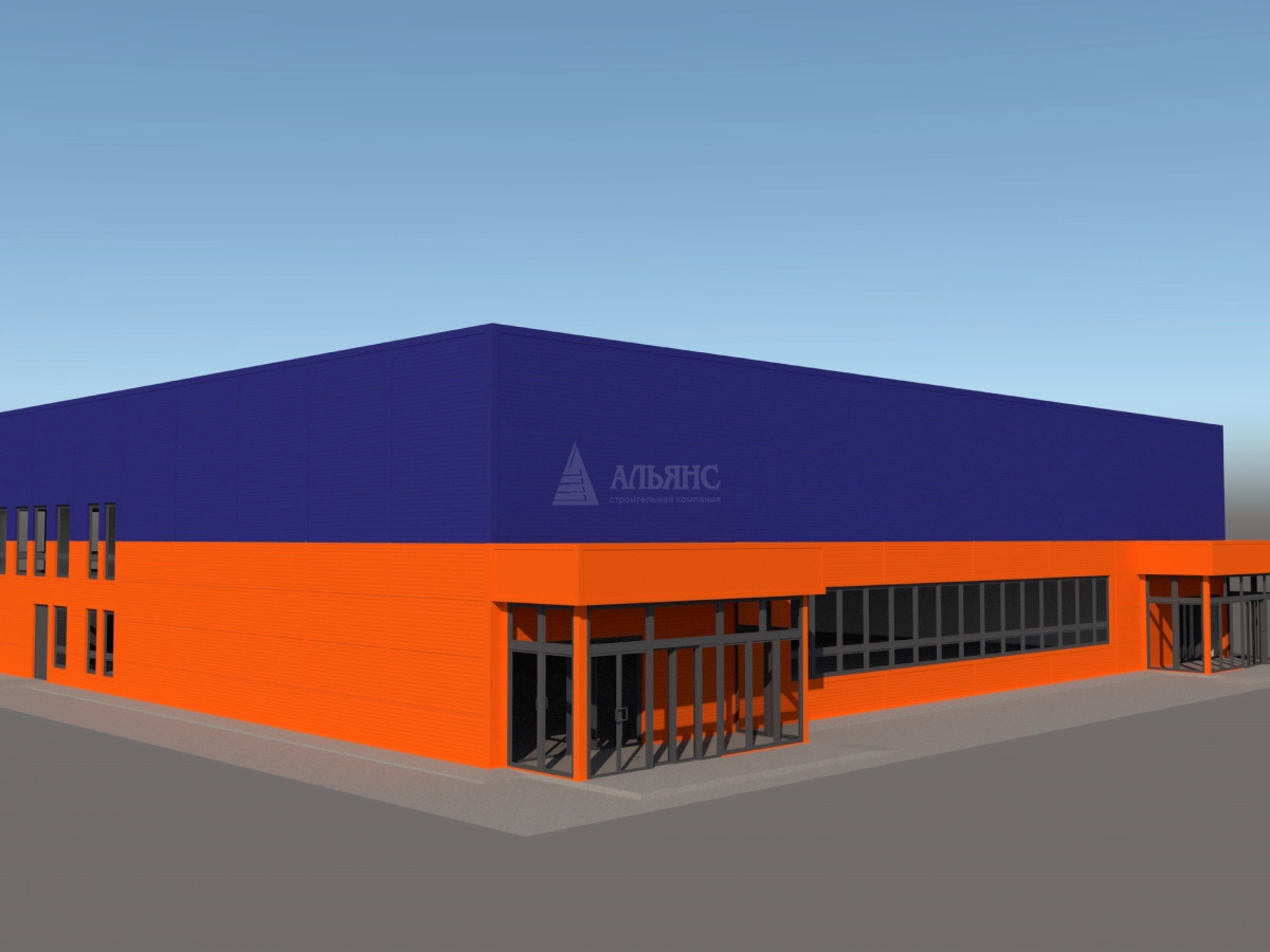 3D визуализация Магазин из сэндвич-панелей - фото 8