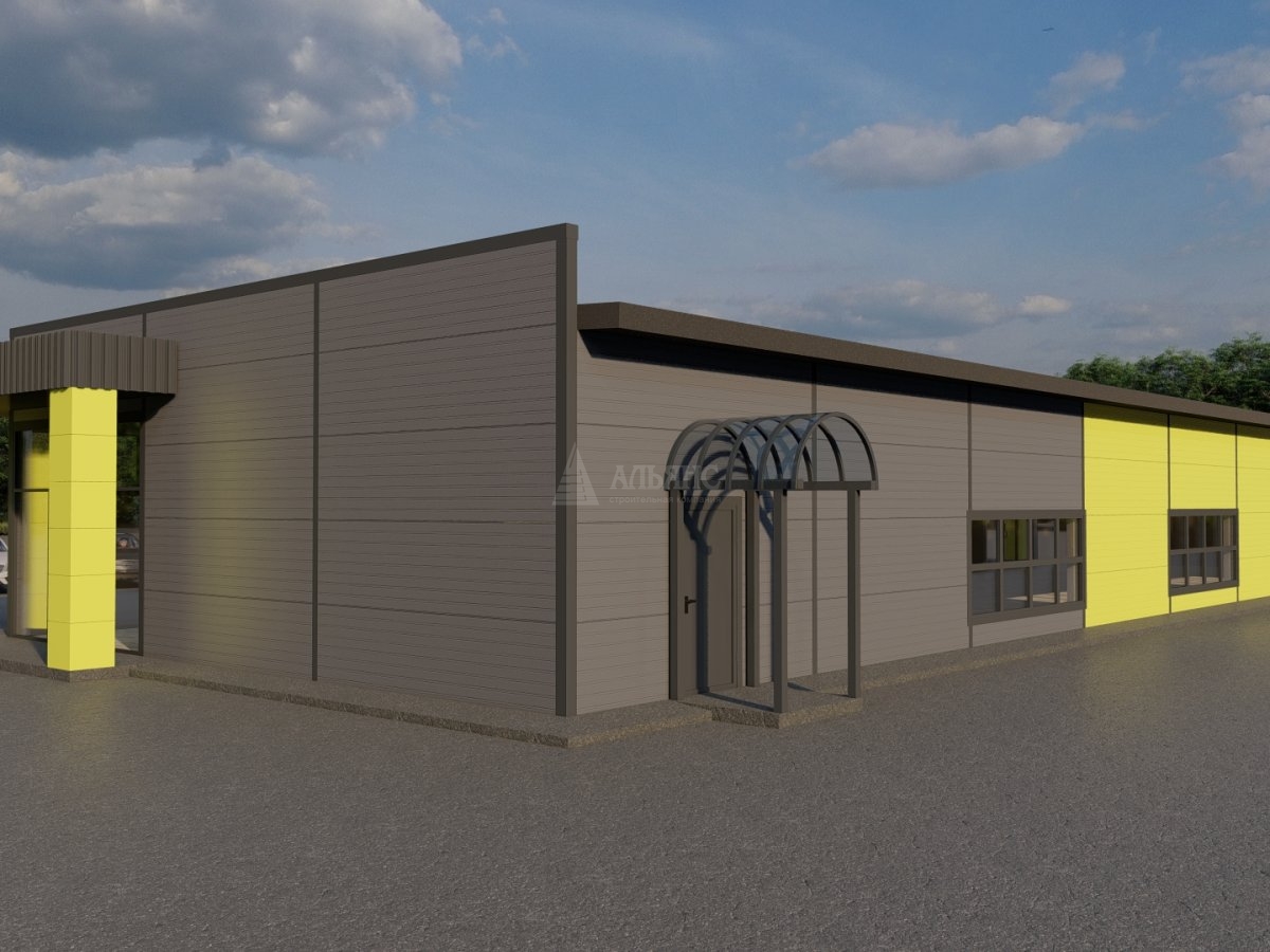 3D визуализация Магазин из сэндвич-панелей - фото 15