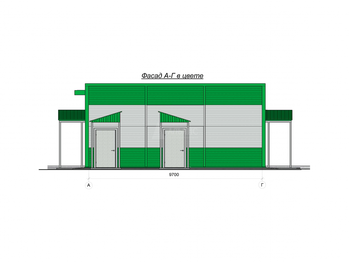 3D визуализация Контрольно-пропускной пункт из сэндвич-панелей - фото 6