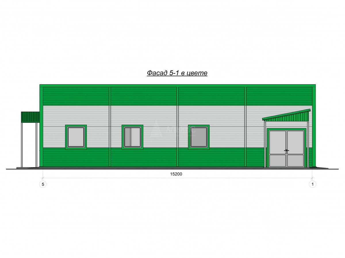 3D визуализация Контрольно-пропускной пункт из сэндвич-панелей - фото 8