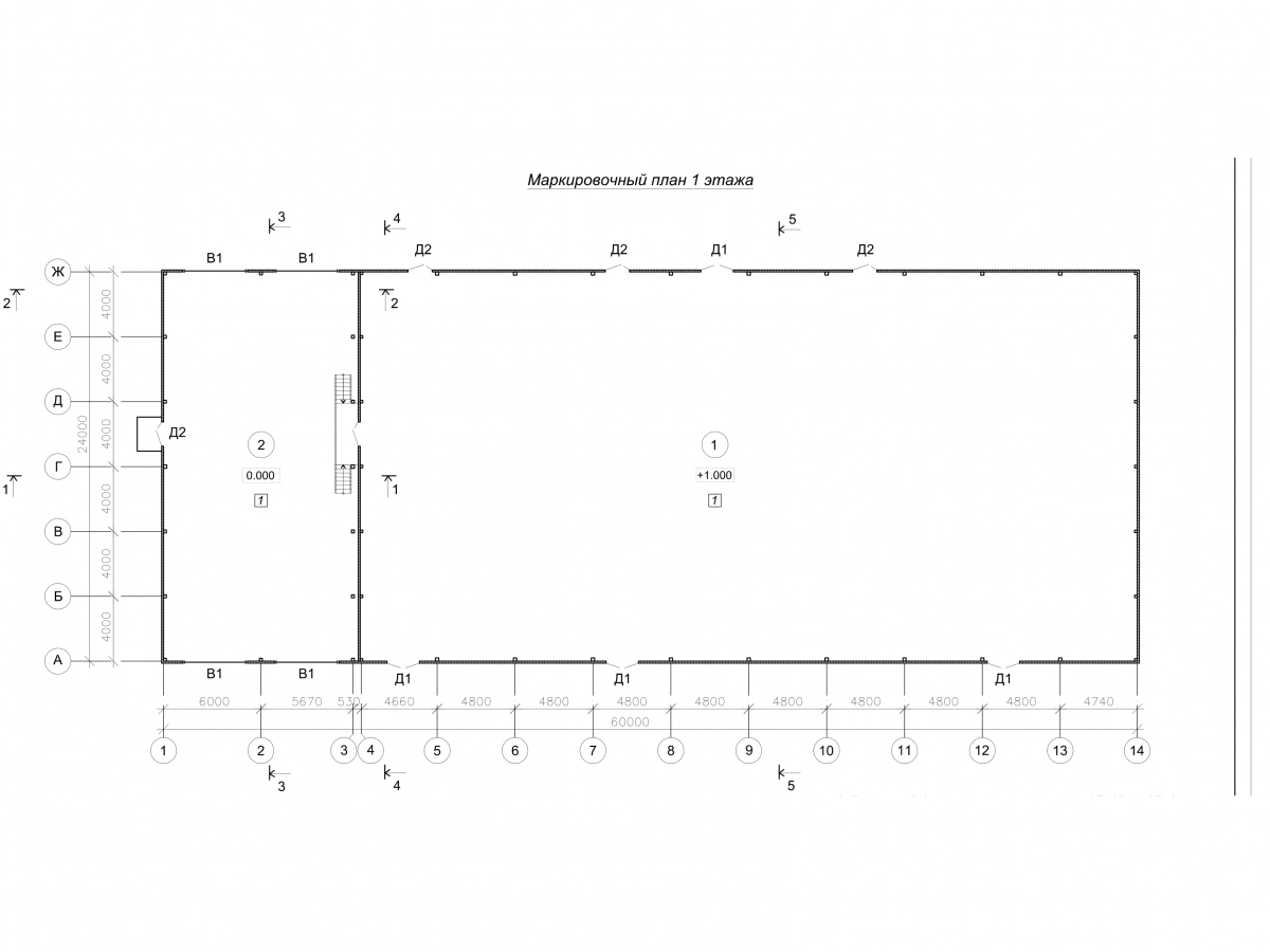 Планировка Производственное здание из сэндвич-панелей -  фото 3