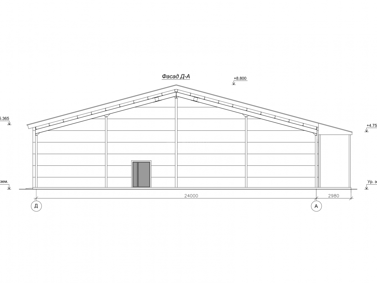 3D визуализация Ангар-склад с навесом из сэндвич-панелей - фото 10